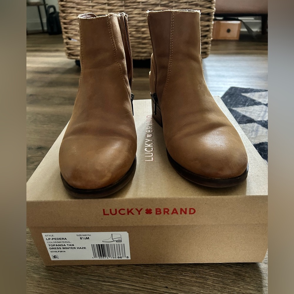 Lucky Brand Women's Brown Ankle Booties